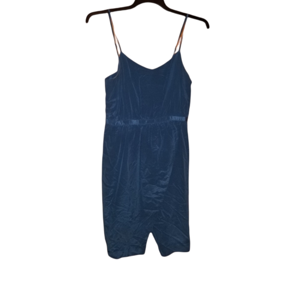 Madewell Faux Wrap Satin Dress 6